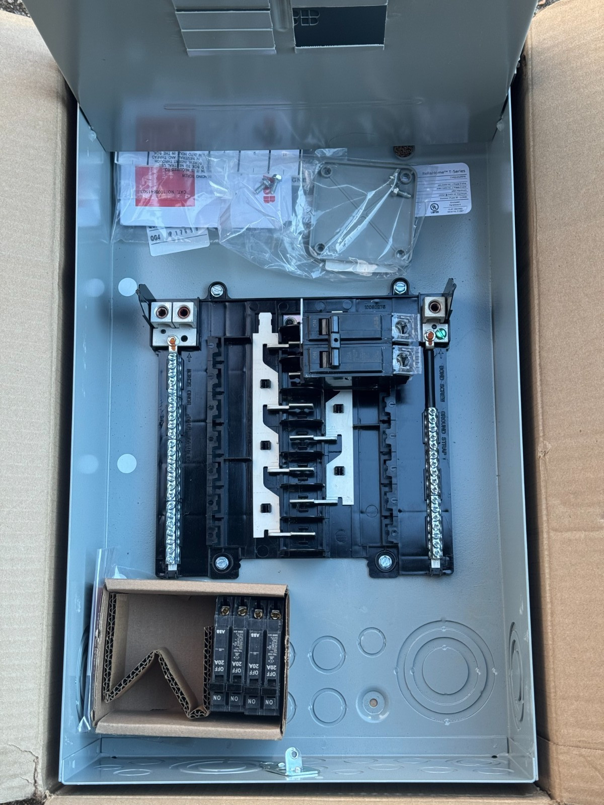 ABB 125 Amp 12 Space 24 Circuit Outdoor Main Breaker Panel Kit TMQ1212RPA