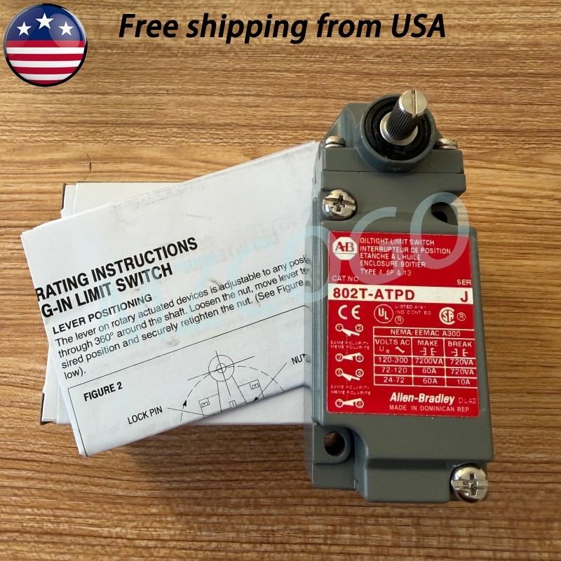 2PCS NEW For Allen Bradley 802T-ATPD OilTight Limit Switch Series J