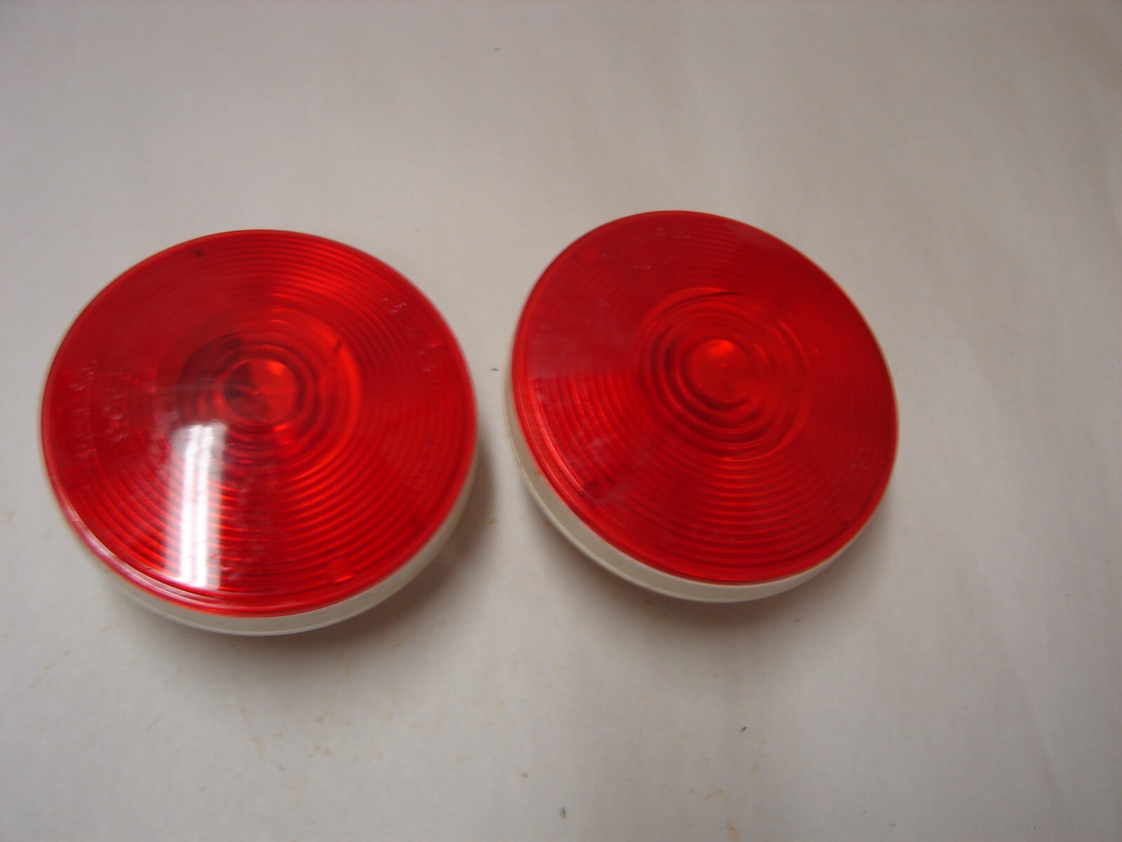TWO Signal-Stat 9031 RED Lamps 4-1/2″ 12vdc – NEW OLD STOCK