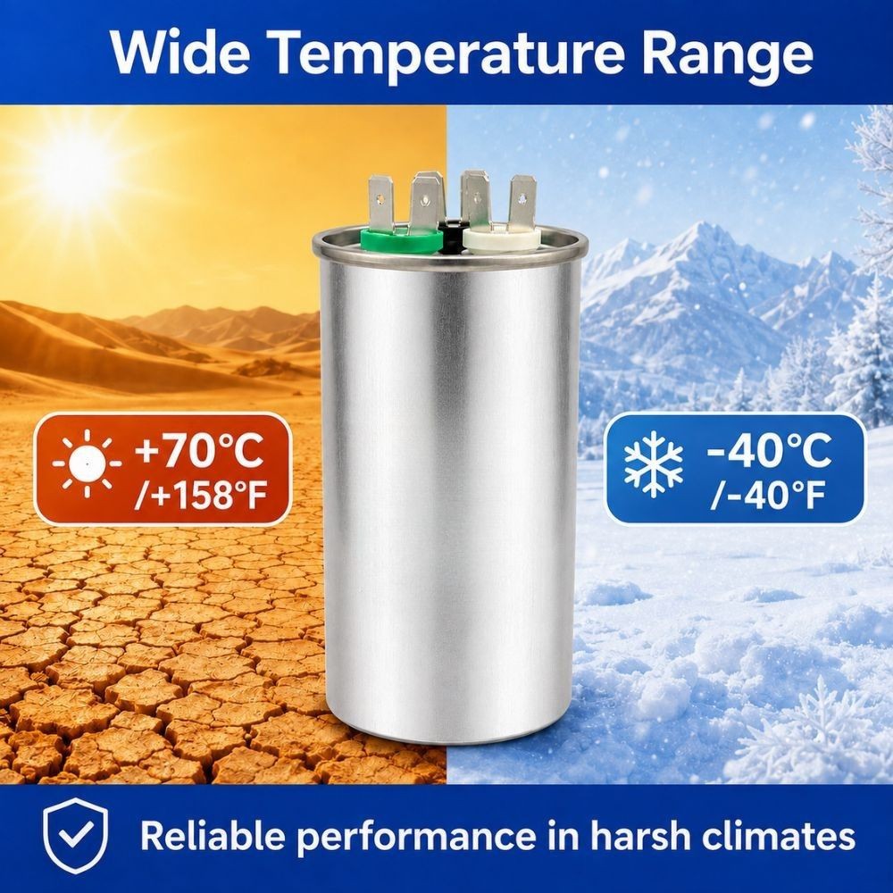 6 Pk – Air Conditioner Capacitor 40+5 uF (MFD) 370 or 440 VAC Dual Run Capacitor