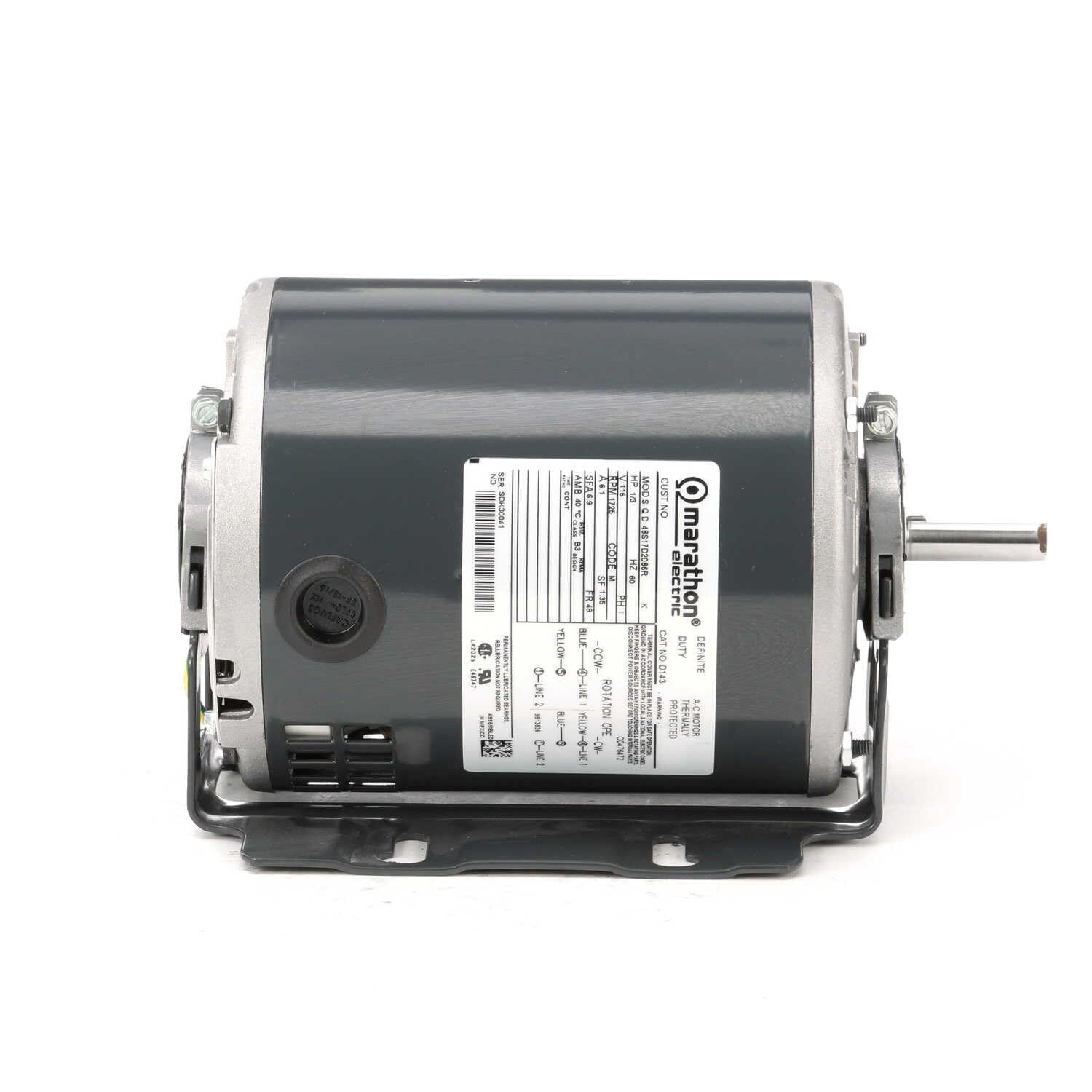 Marathon Electric MD143 Marathon D143 48Y Frame Open Drip Proof 48S17D2086 Belt
