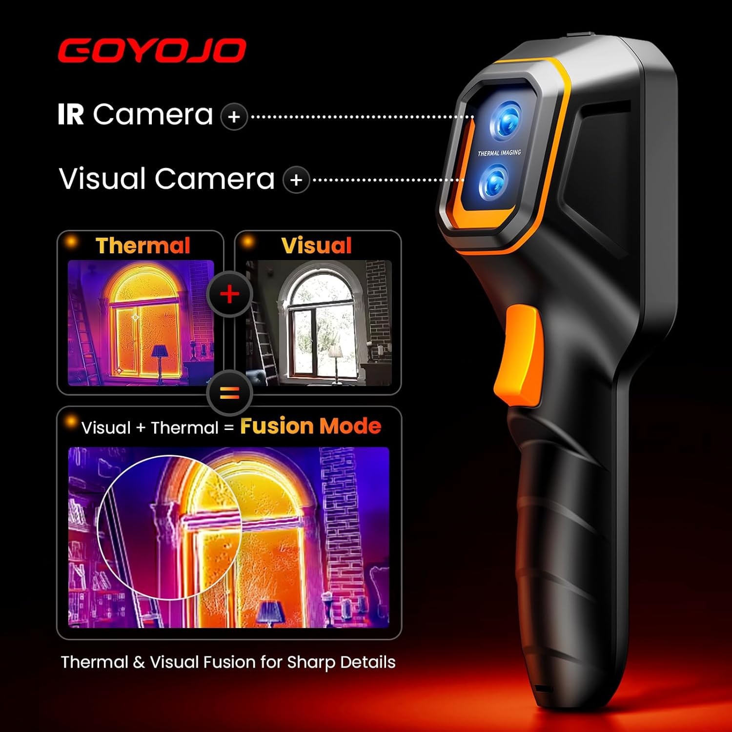 GOYOJO 25Hz Handheld Thermal Imaging Camera 240×240/640×480 Super IR Resolution
