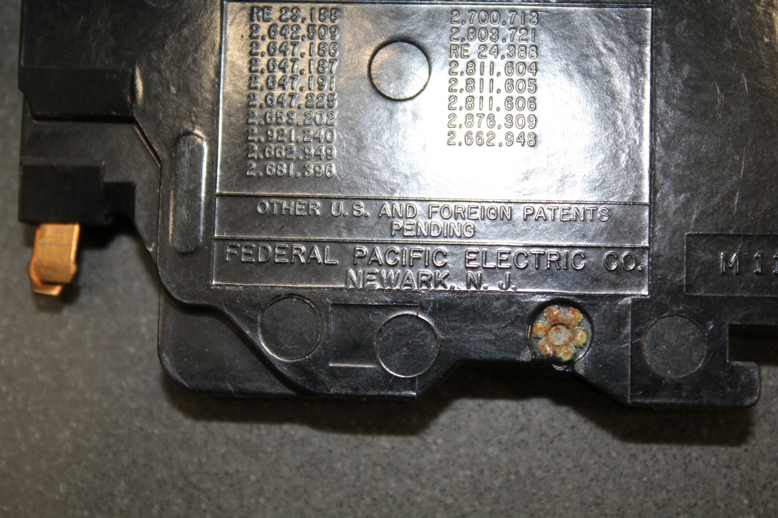 Federal Pacific Stab Lok Thin Single Pole 15 Amp Breaker NC115