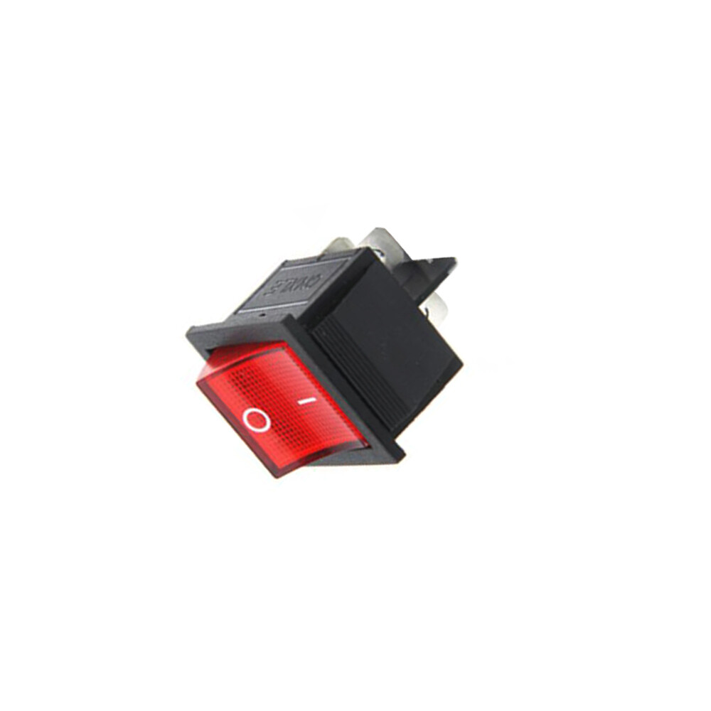 2 PCS Red Button On-Off 4 Pin DPST Boat Rocker Switch For 16A 250V 20A 125V AC