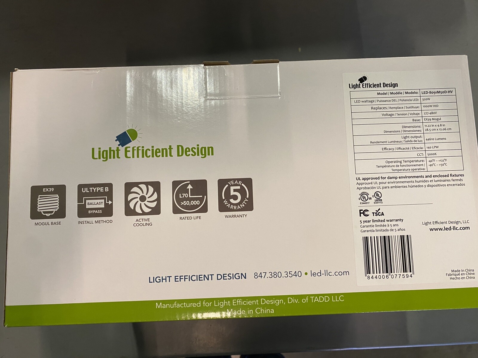 Light Efficient Design LED-8091M50D-HV