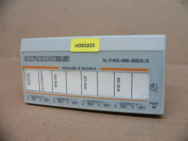 Krones 5745960033 Analog Output Module 12 Bit 4 Point Krone