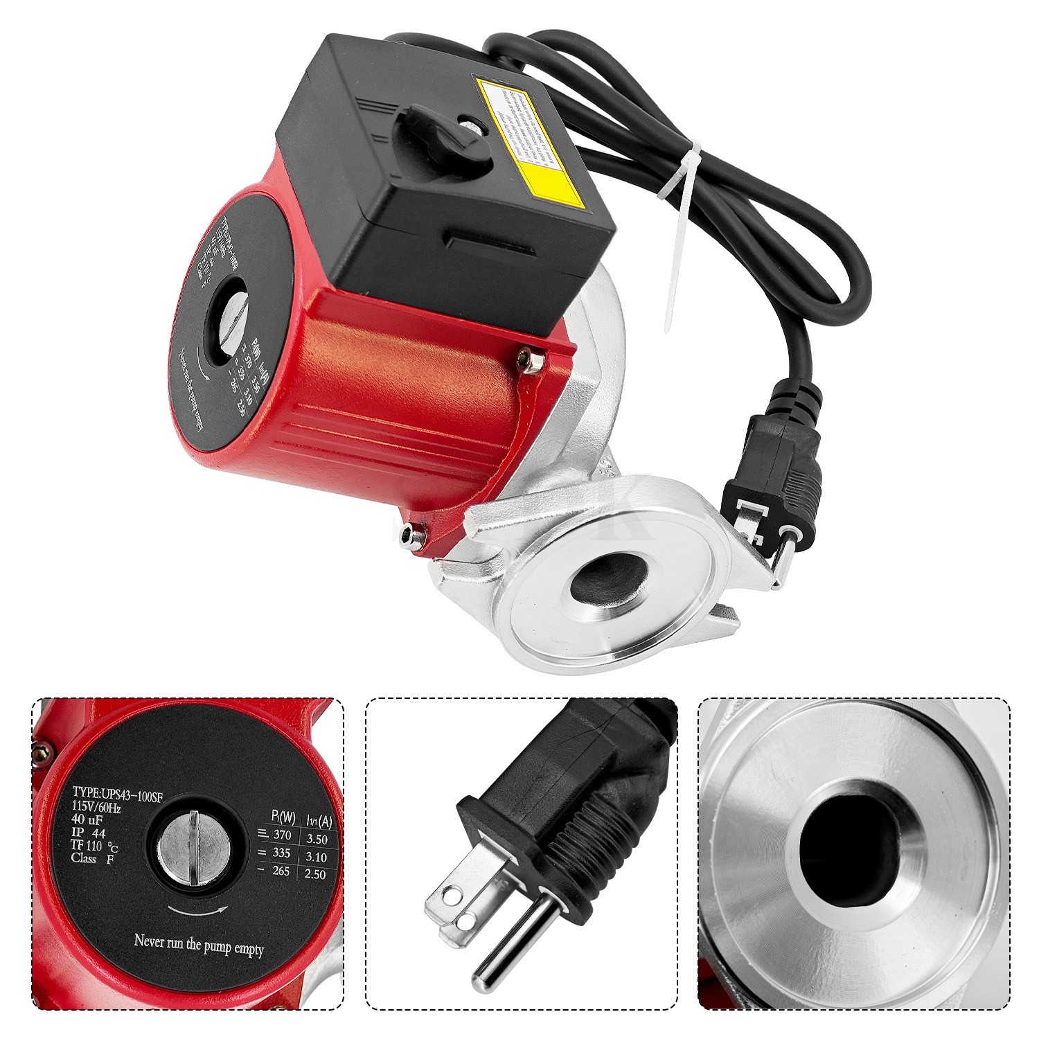 Stainless Steel Circulator Pump For UPS43-100SF 95906638 115V 1/2 HP
