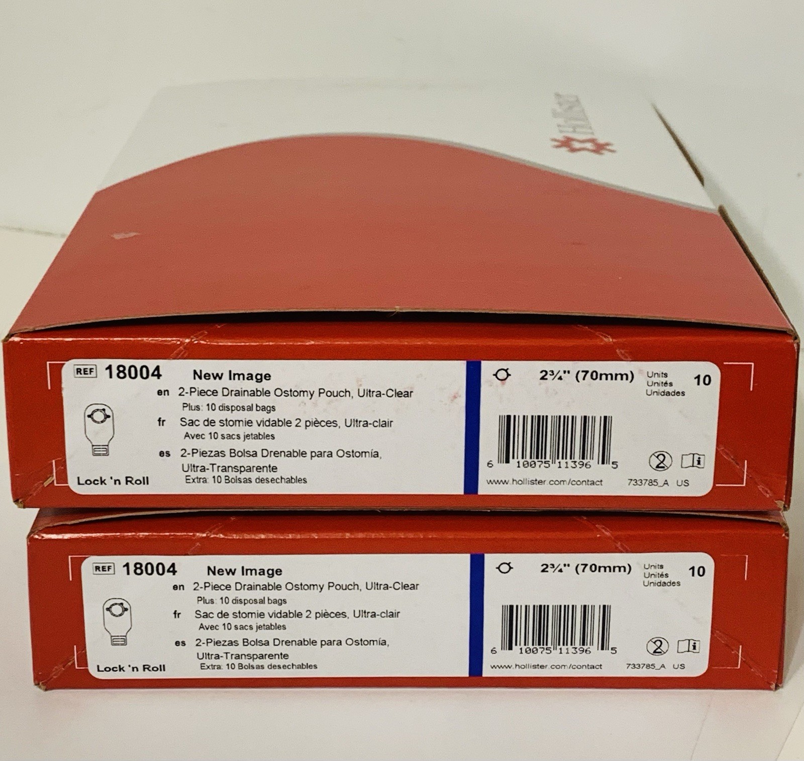 2 BOXES Hollister 18004 New Image 2-Piece colostomy 2BX/10EA Exp2030/10 FRESH