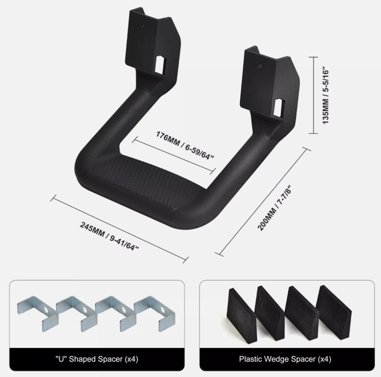 Brand New Winmax Black Powder Coated Steps Fits Most Trucks WT01Z5856DS STRONG!