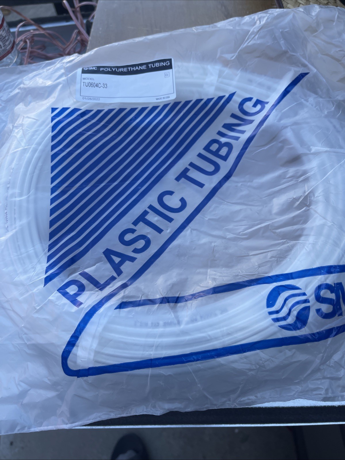 Lot Of 10, SMC TU0604C-33 Clear Polyurethane Tubing, ø6mm OD, ø4mm ID, 0.8MPa
