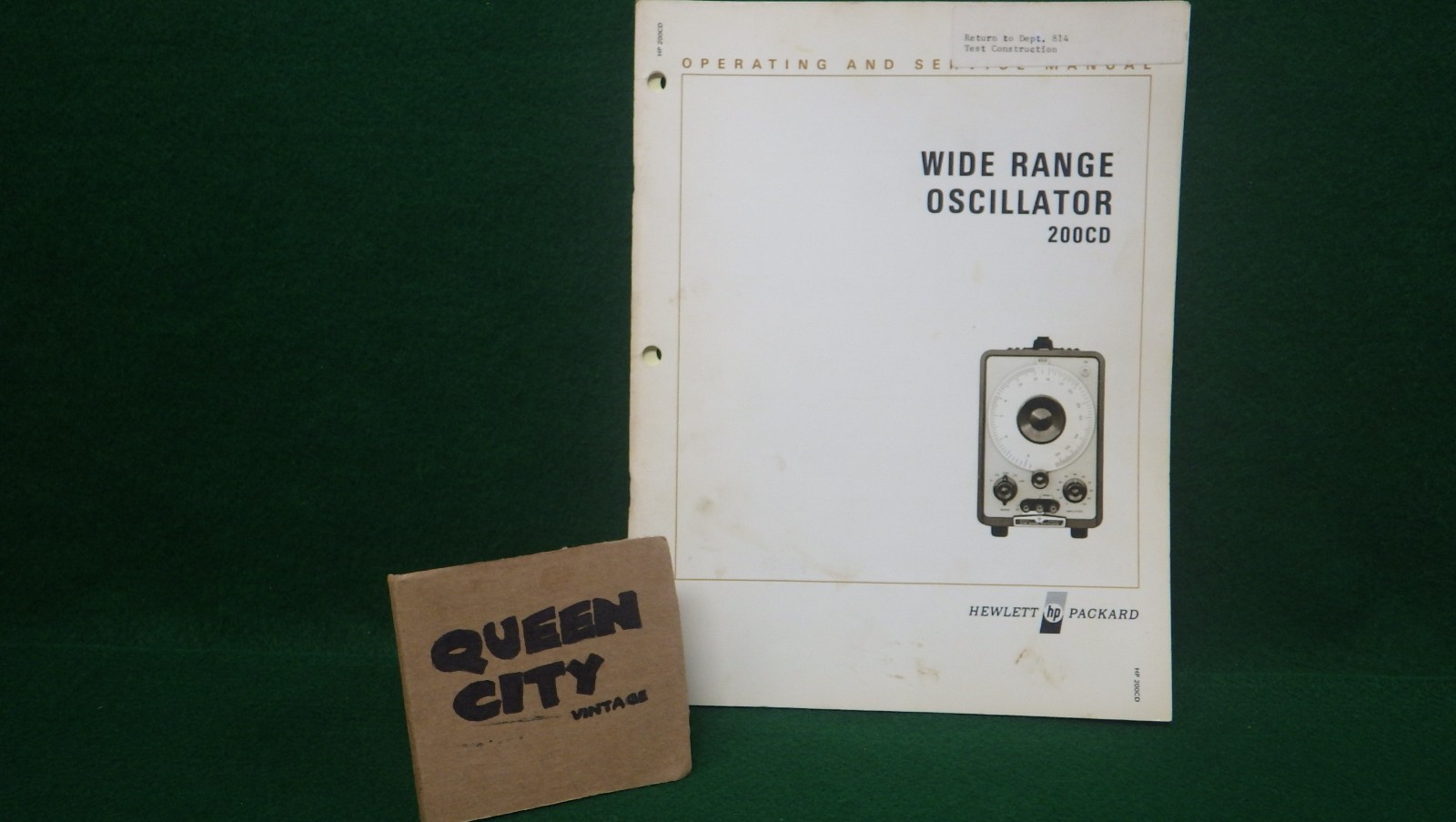 HP 200CD Wide Range Oscillator Operating and Service Manual