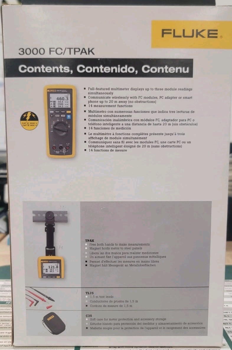 FLUKE Multimeter Combo Kit 3000 FC/TPAK