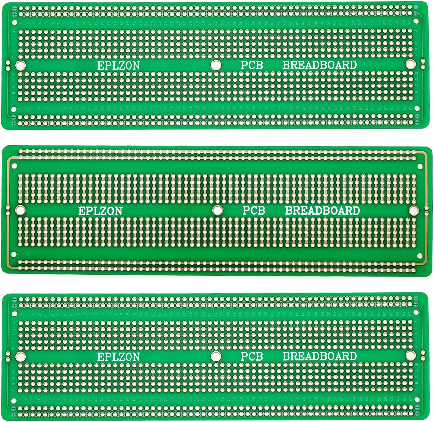 6.8×2.05 Solderable Prototype PCB Board Kit Green 3pcs DIY Electr Color: Green