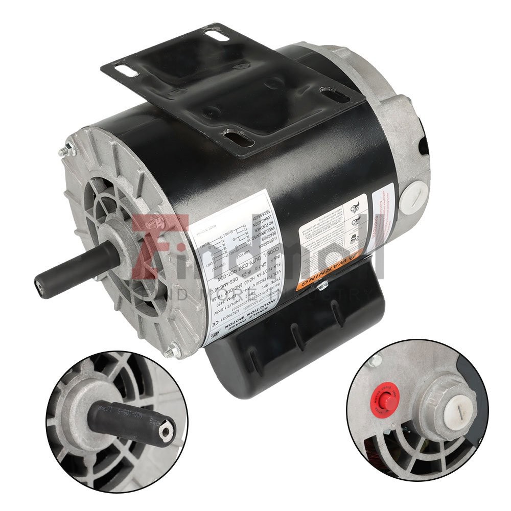 2HP SPL Compressor Duty Electric Motor 3450 RPM 56 Frame 5/8″ Shaft 115/230V New