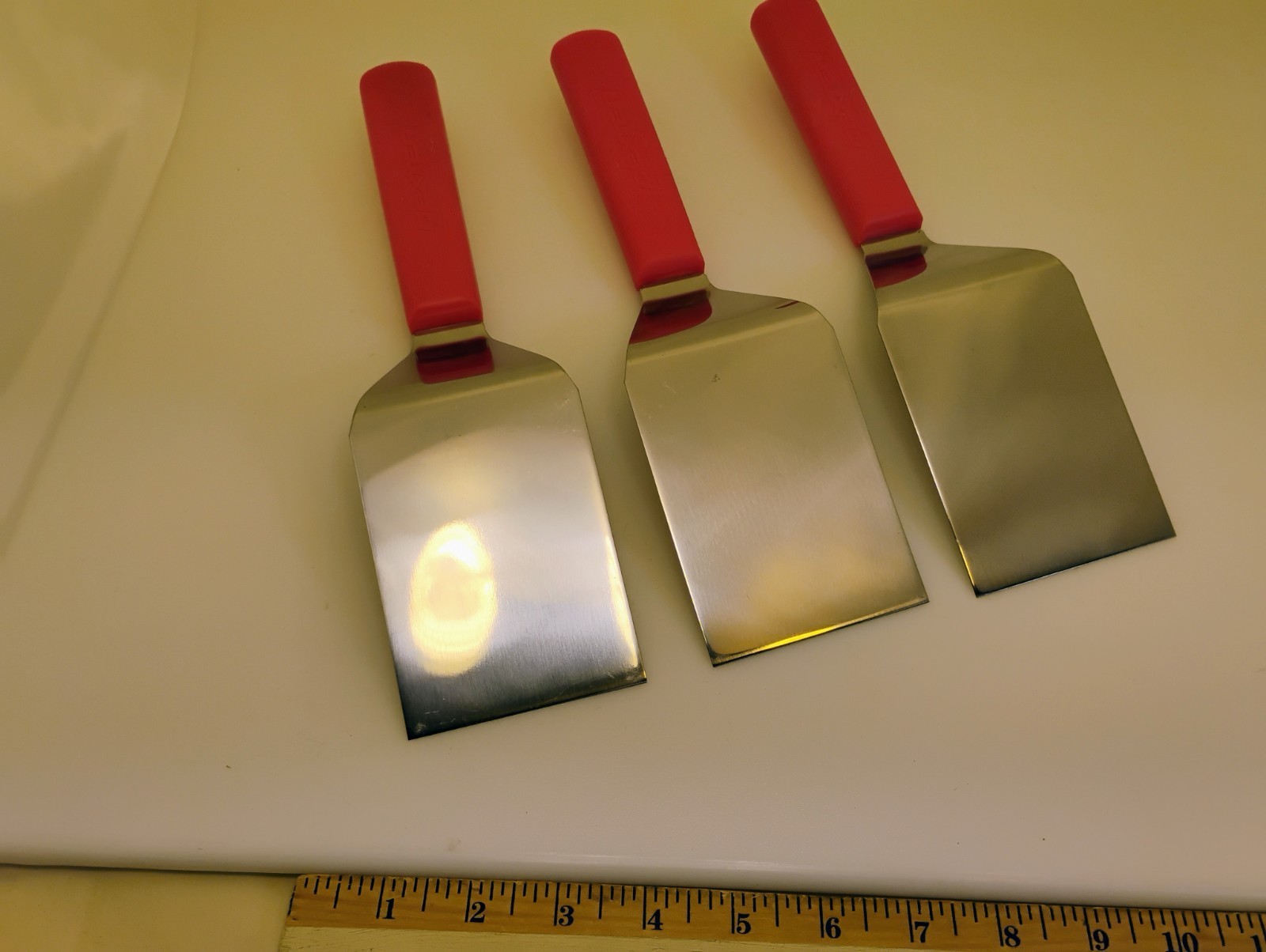 Dexter USA Set(3) 4X3 Spatulas Server Turners Grill Griddle S286-4 Stainless Red