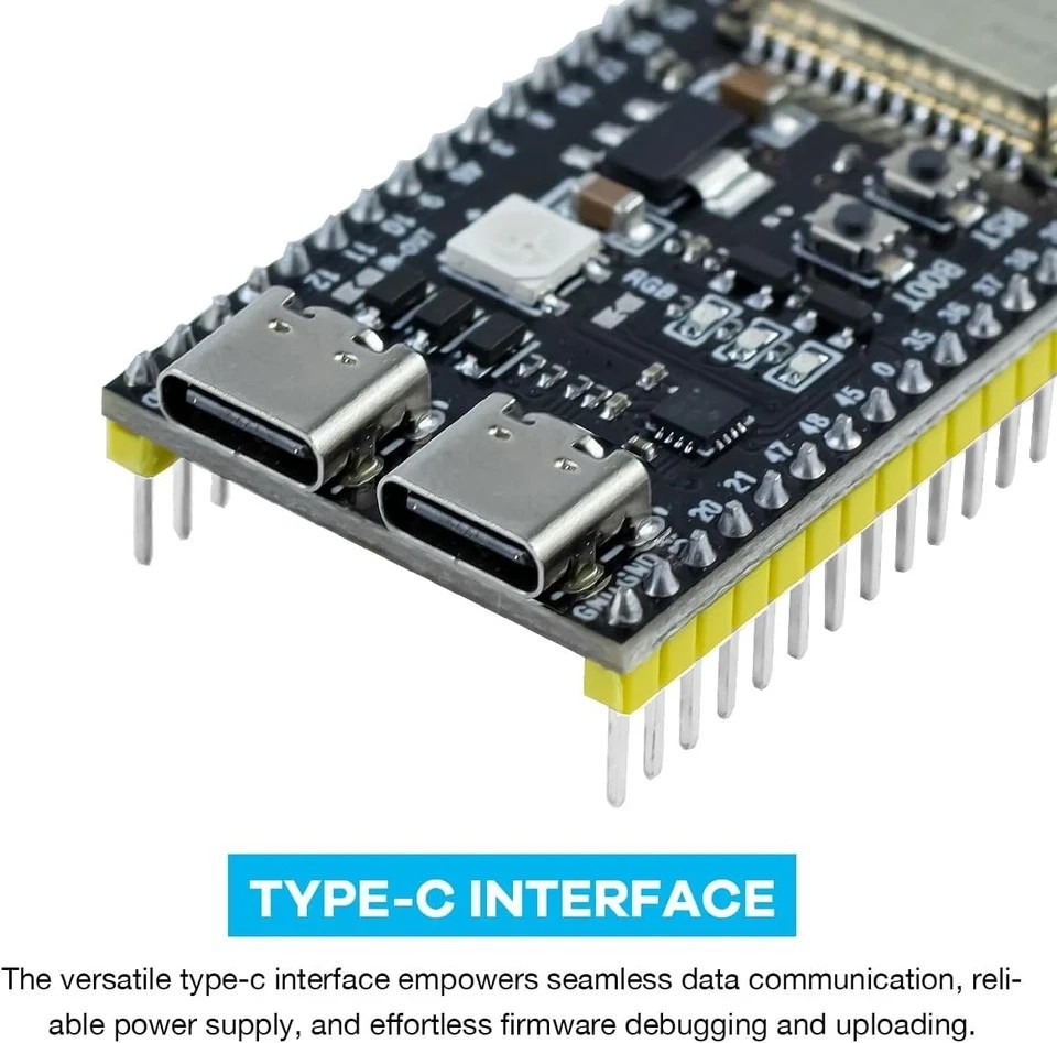 3Pack ESP32-S3 N16R8 Development Board Type-C MCU with Dual-Mode Wi-Fi Bluetooth