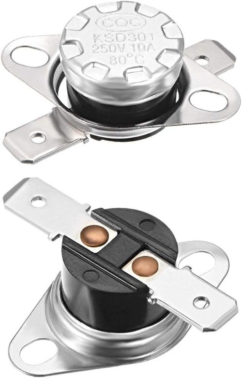 KSD301 80C 176F 10A NC Adjustable Snap Disc Thermostat Swit Number of Items: 2