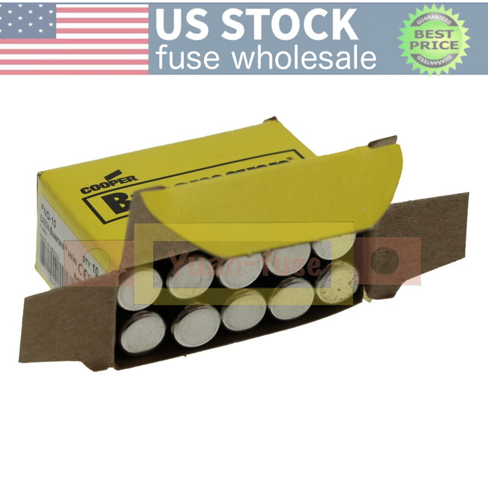 10PCS FNQ10 New Bussmann FNQ-10 10A 500Vac Time-delay Fuse Fast Delivery