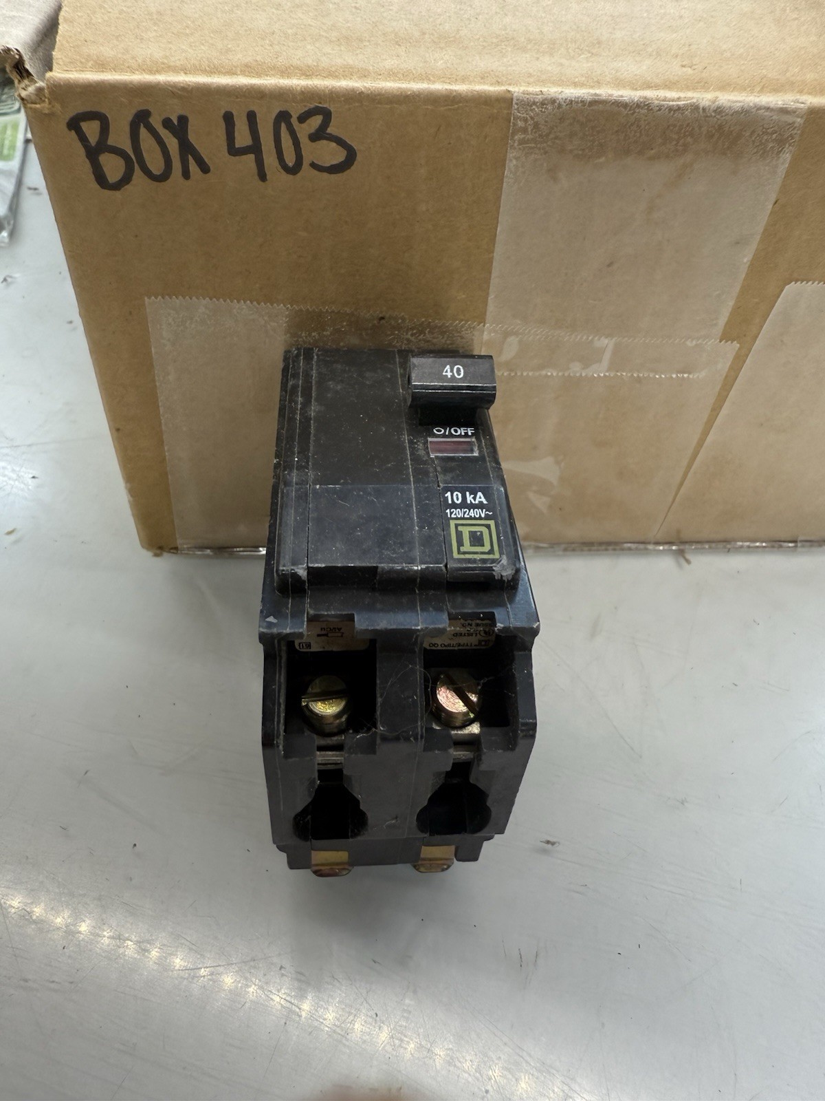 Square D Circuit Breaker QO, 40 Amp, 2 pole, 120/240VAC, 10kA (QO240CP)