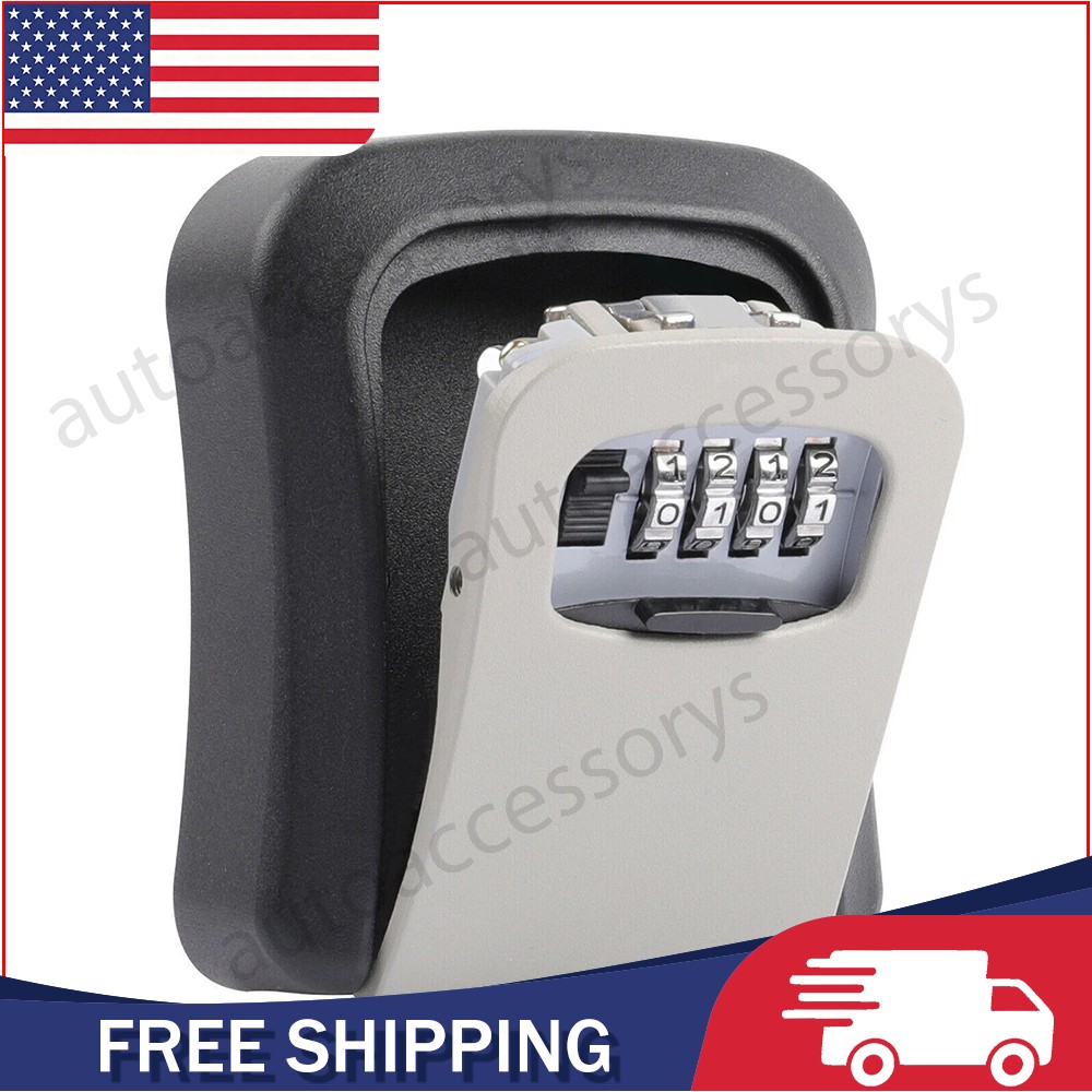 4 Digit Key Safe Lock Box Combination Wall Mount Security Storage Case Organizer