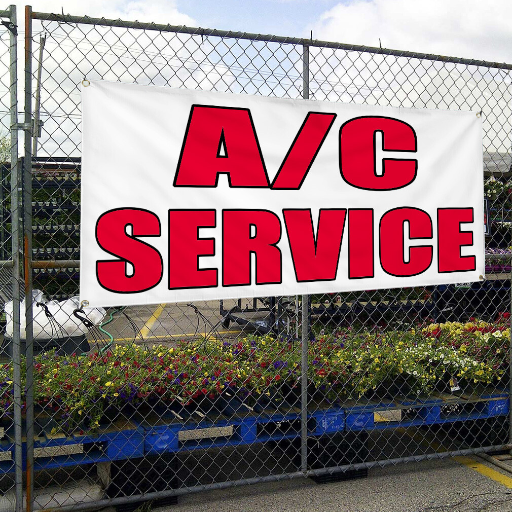 Vinyl Banner Multiple Sizes A C Service Auto Body Shop Car Repair B Business