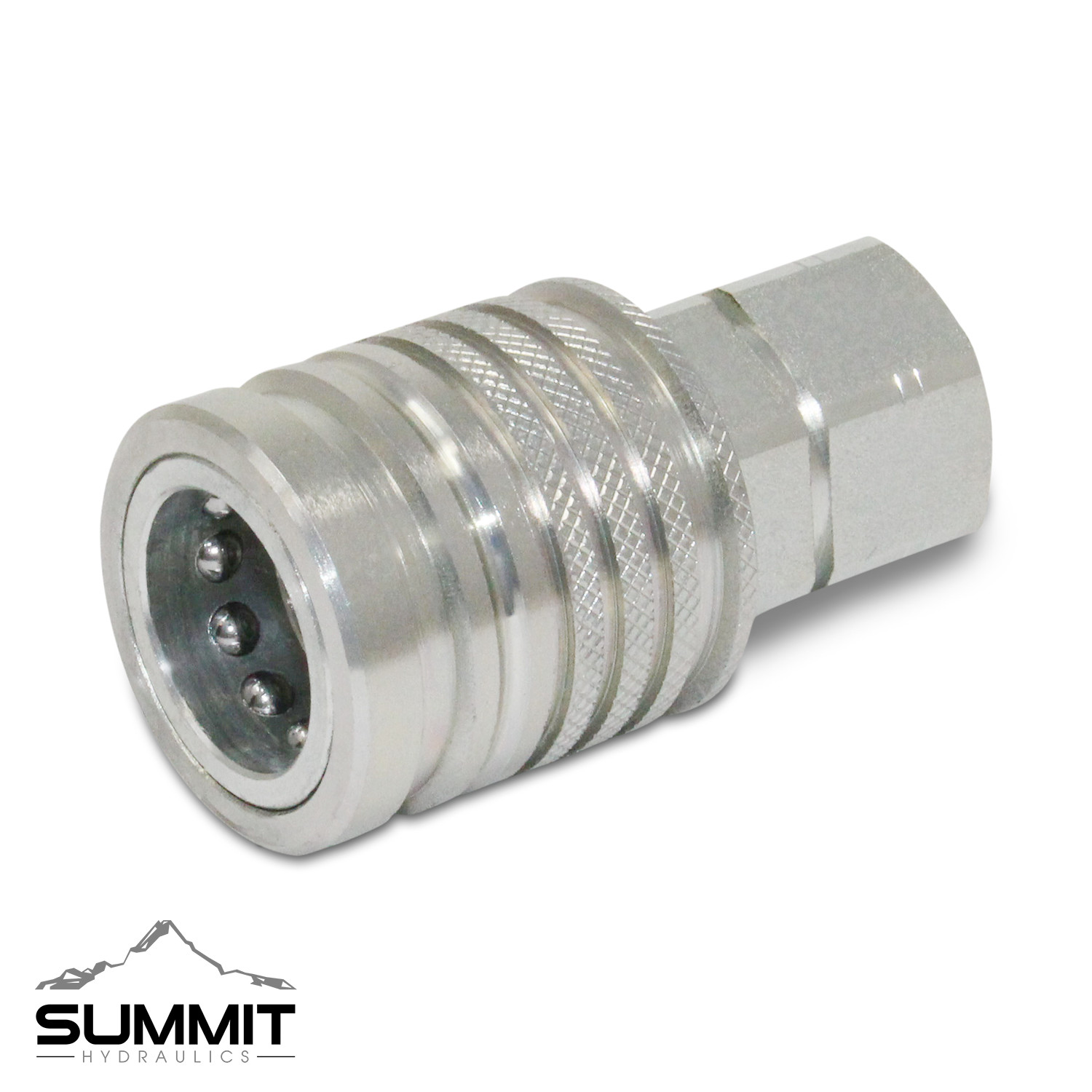 1/2” NPT ISO 5675 Female Ag Hydraulic Quick Connect Style Coupler, Push Pull