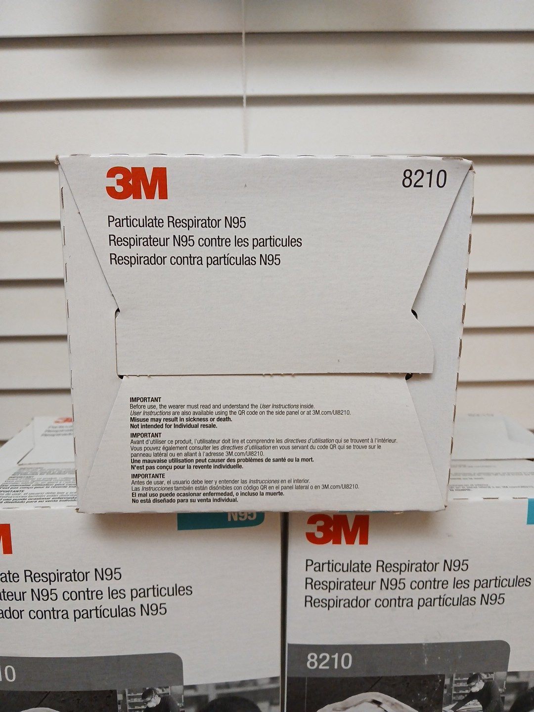 Expired 9/22- 3M 8210 N95 – 7 BOXES – 140 MASKS TOTAL – Respirator Construction