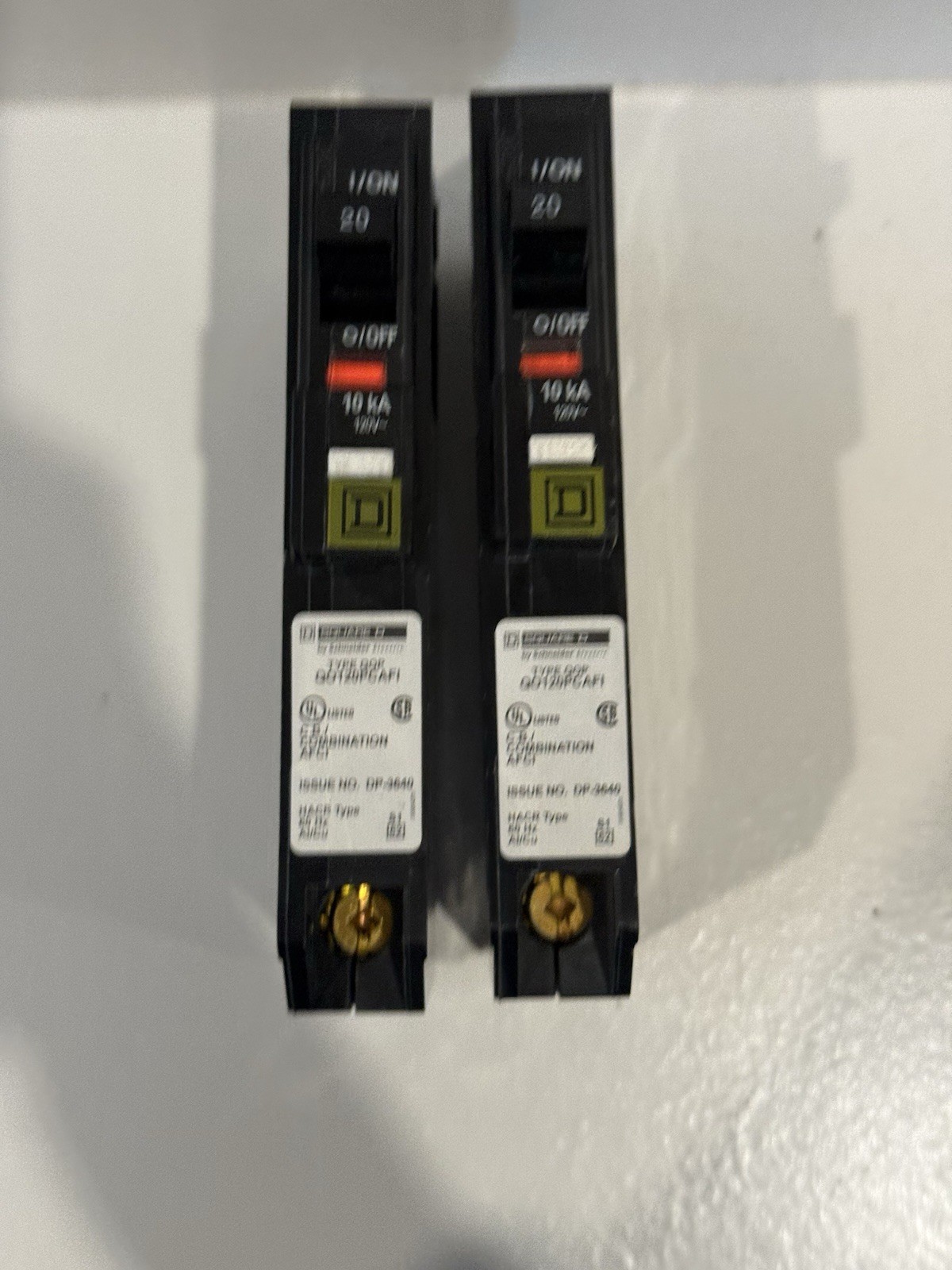 Square D QO120PCAFI Lot Of 2 *NOB*
