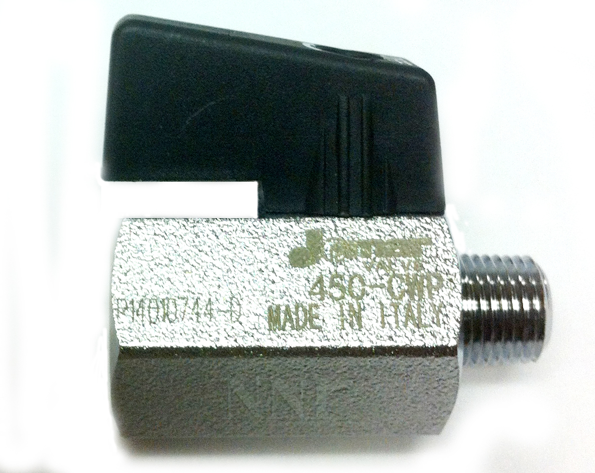 1/8″ Mini Ball Valve Chrome plated, F x M, manual reverse trailer lock out valve