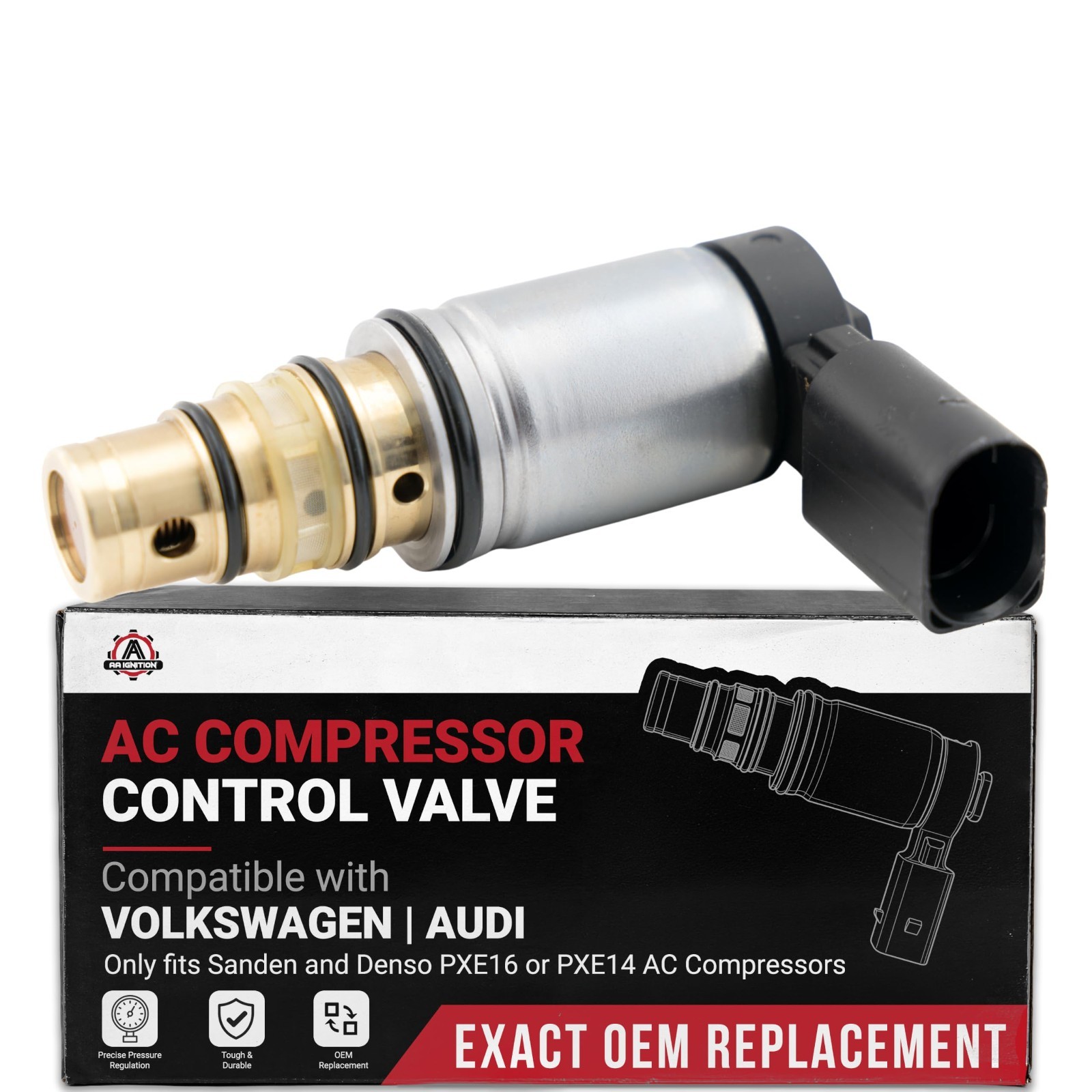 A/C Compressor Control Solenoid Valve for Audi VW – AC Control Valve Replacement