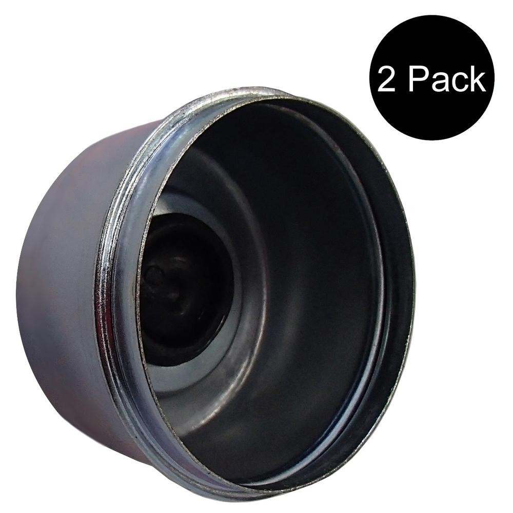 2 Trailer Axle Hub EZ Lube 2.72″ Dust Cover Grease Cap & Rubber Plug for Dexter