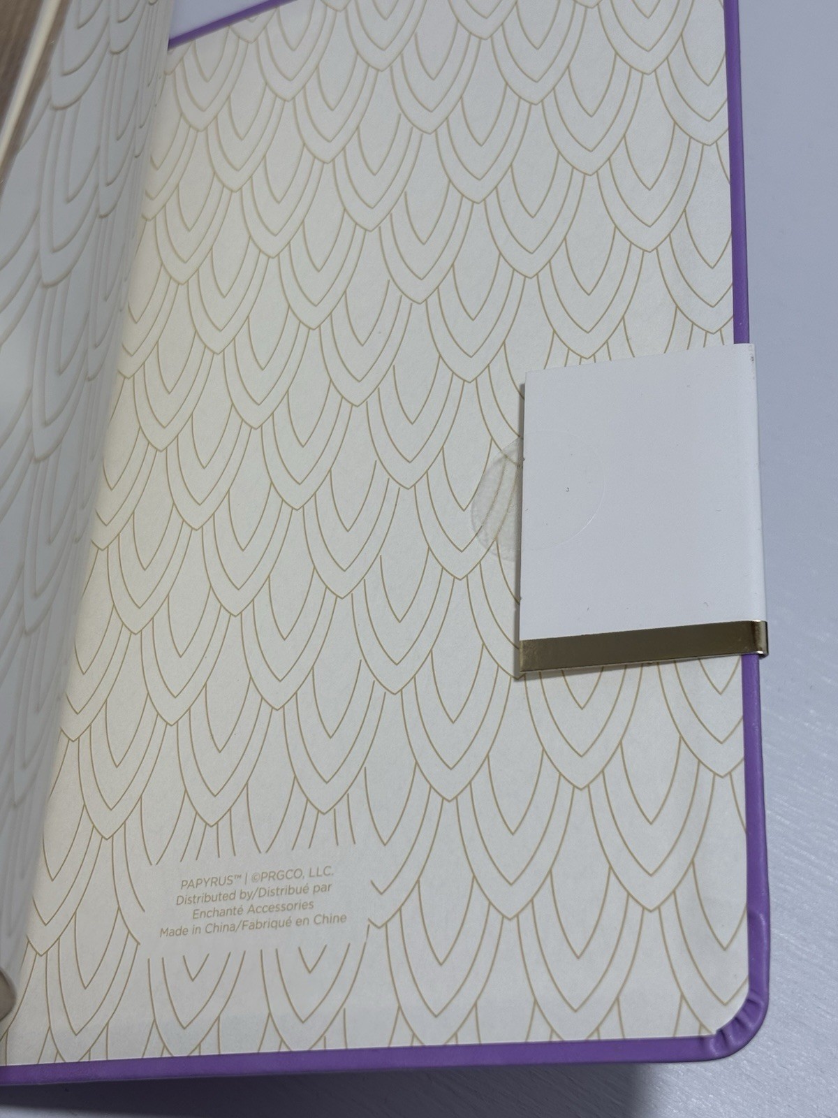 PAPYRUS Purple Ruled Gilded Notebook Journal 240 Ivory Lined Pages with Bookmark