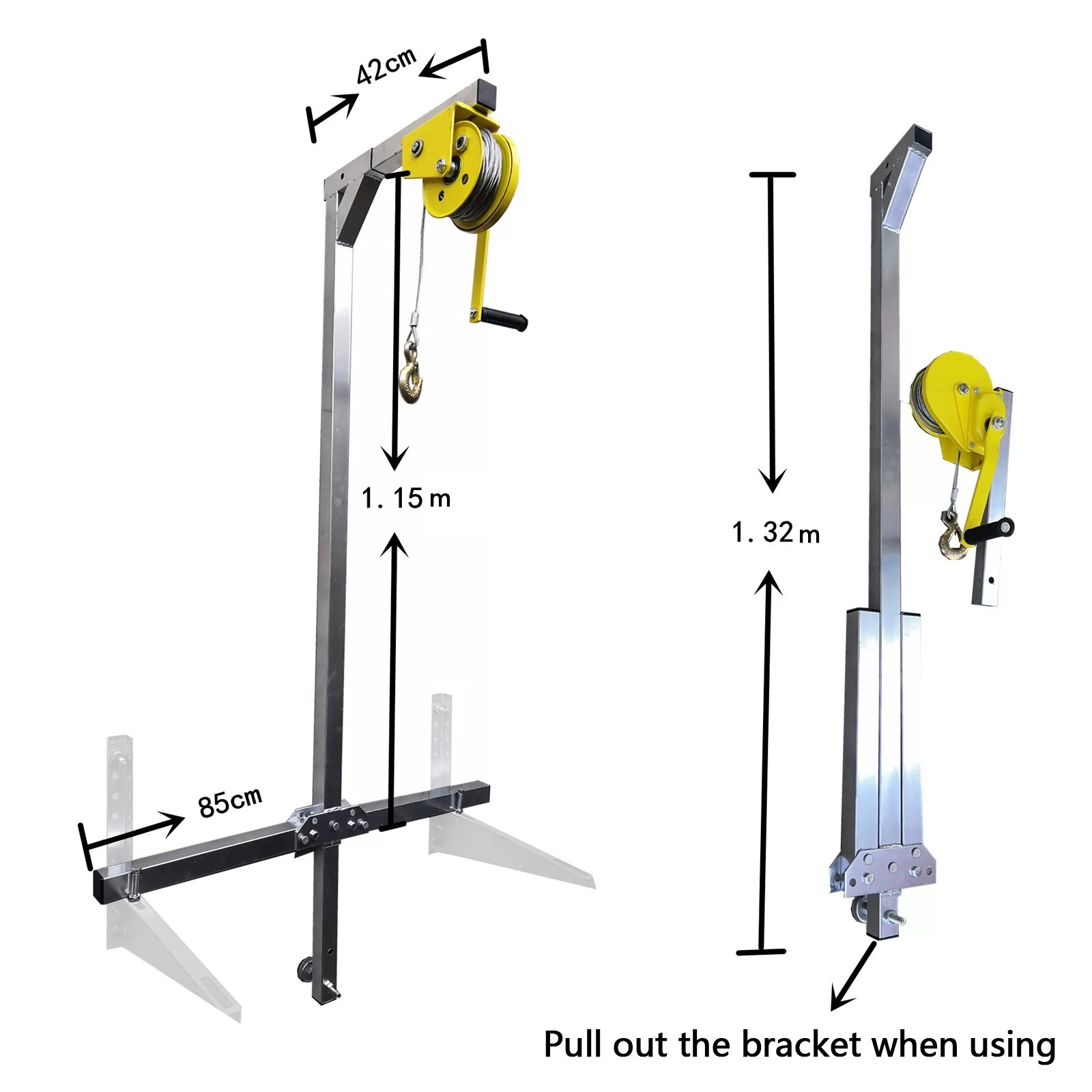 Air Conditioning Crane 10m Manual Lift, 220LB Outside Unit Installation Tools
