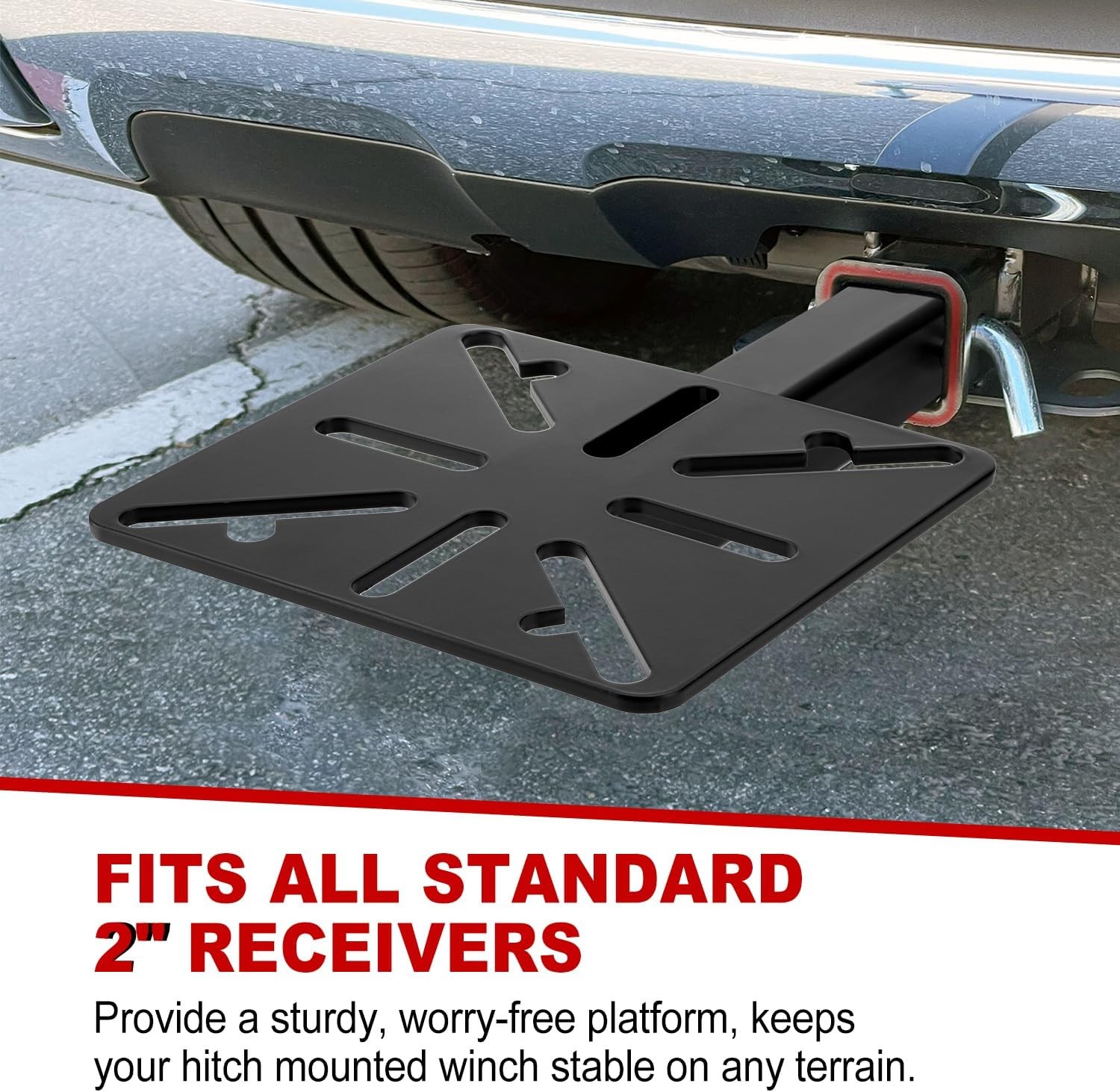 Hitch Winch Mount – Vise Mounting Plate for Truck Bed, Trailer, Hitch Mount