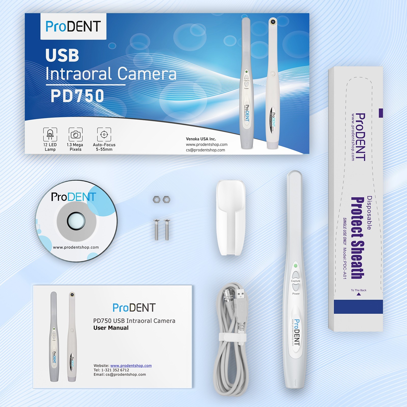 ProDENT Dental Intraoral Camera USB connection PD750 Fast US Ship