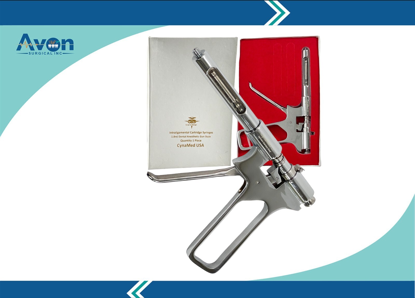 1.8mL Intraligamental Anesthetic Syringe Gun Type, Stainless Steel Plant Tool