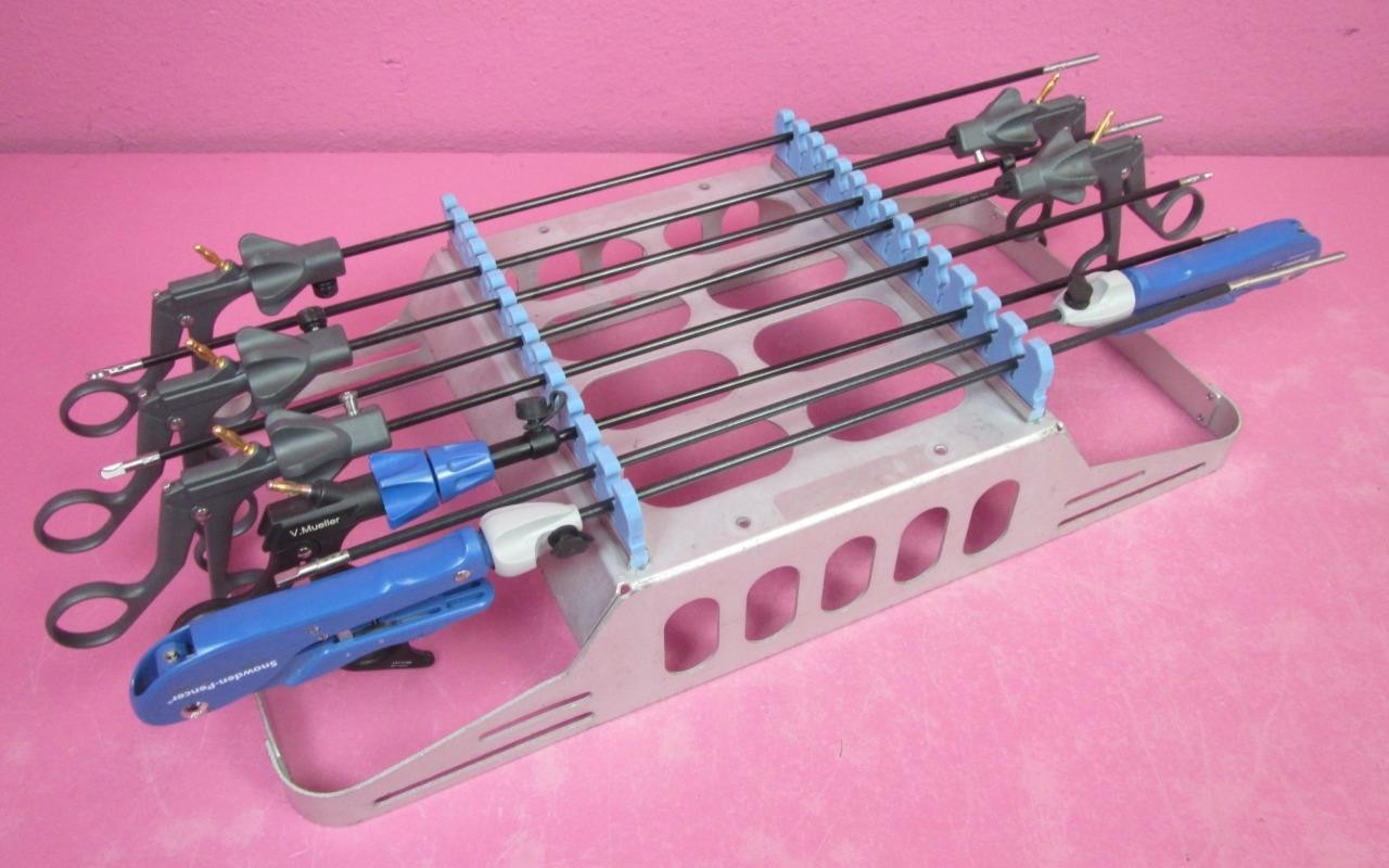 Stryker V.Mueller Snowden Pencer 8 Pc Bipolar 5mm Laparoscopic Instrument Set