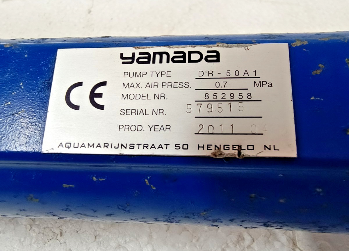Yamada DR-50A1 drum pump air powered pneumatic piston Model 852958