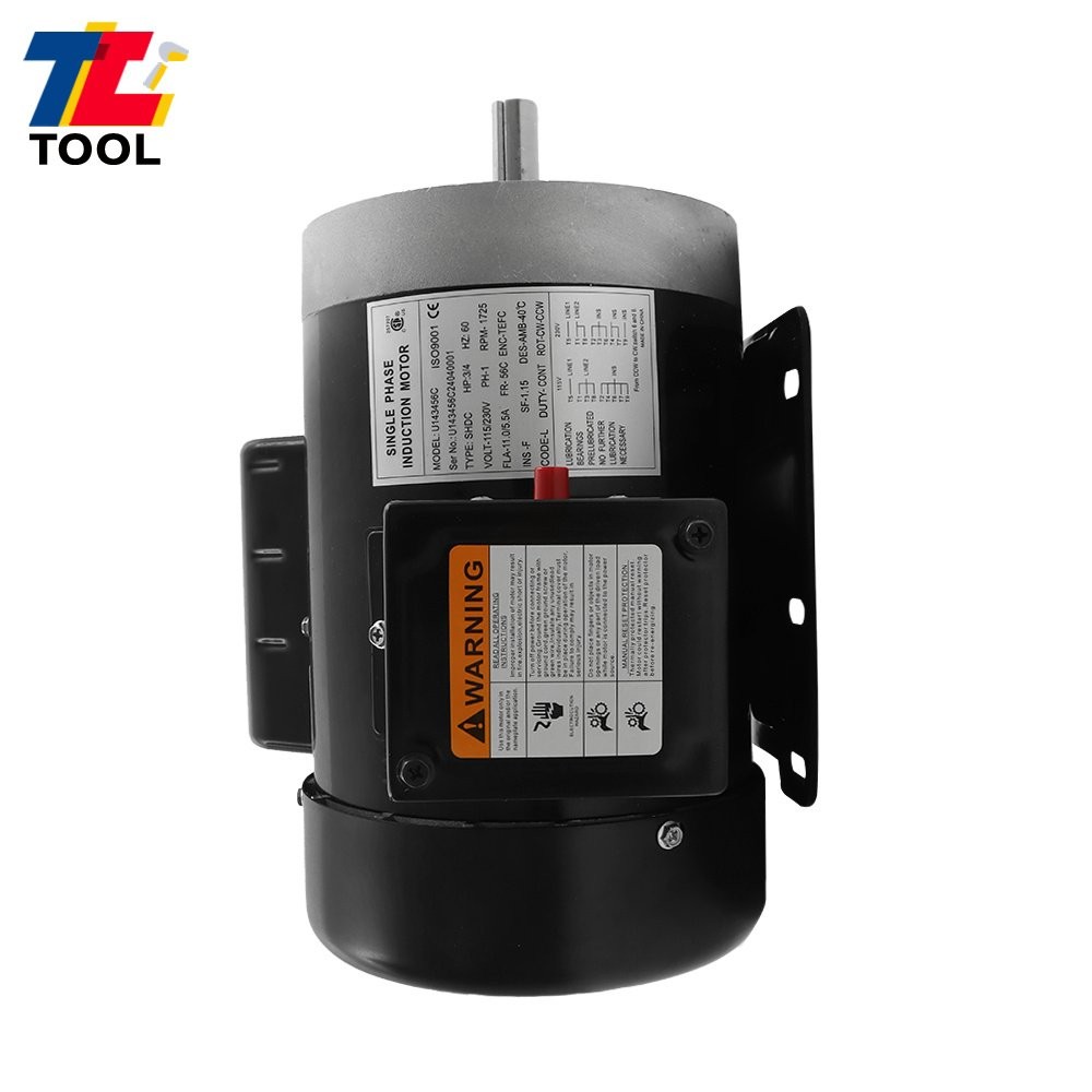 3/4 HP Electric Motor Single Phase 1725 rpm 5/8» shaft 115V/230V 56C Frame