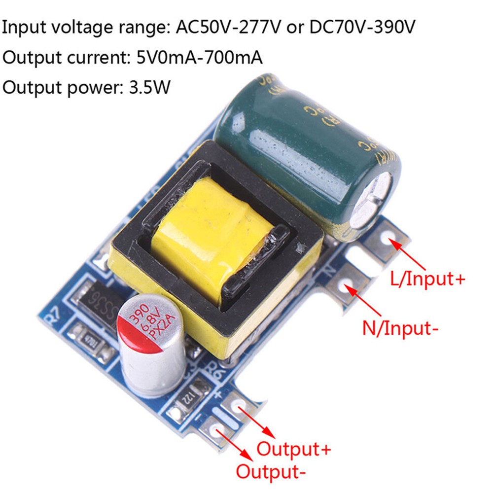 5pc Mini AC-DC 110V 120V 220V 230V To 5V Converter Board Module Power Supply