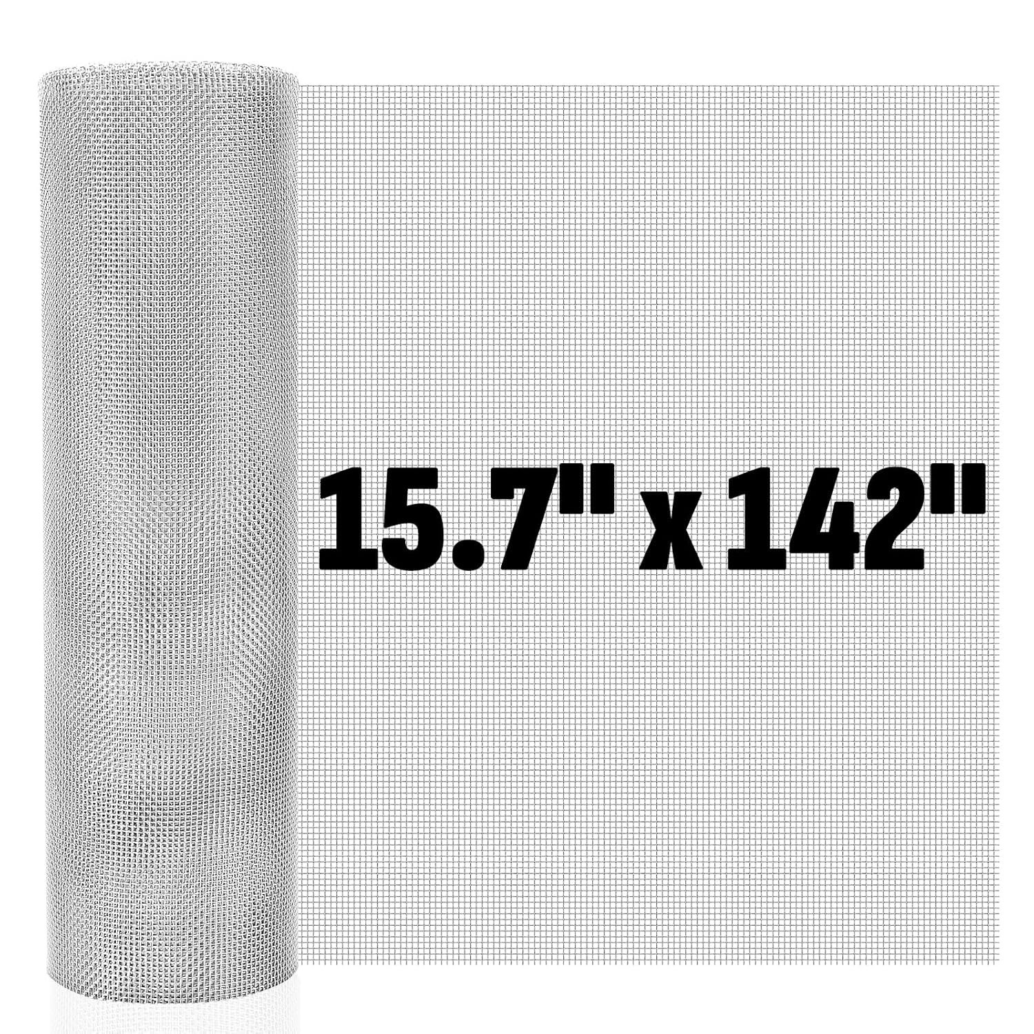 20 Mesh 304 Stainless Steel Mesh Screen, 15.7” x 142”40cm x 360cm Wire Scre…