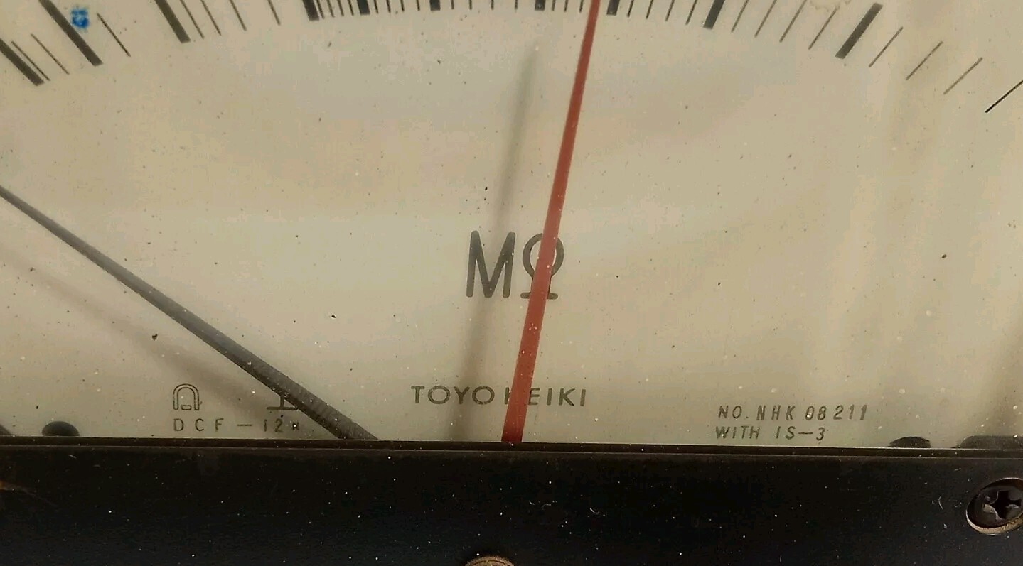 TOYO KEIKI DCF-12N INSULATION MONITOR 0-5-∞ MΩ USED