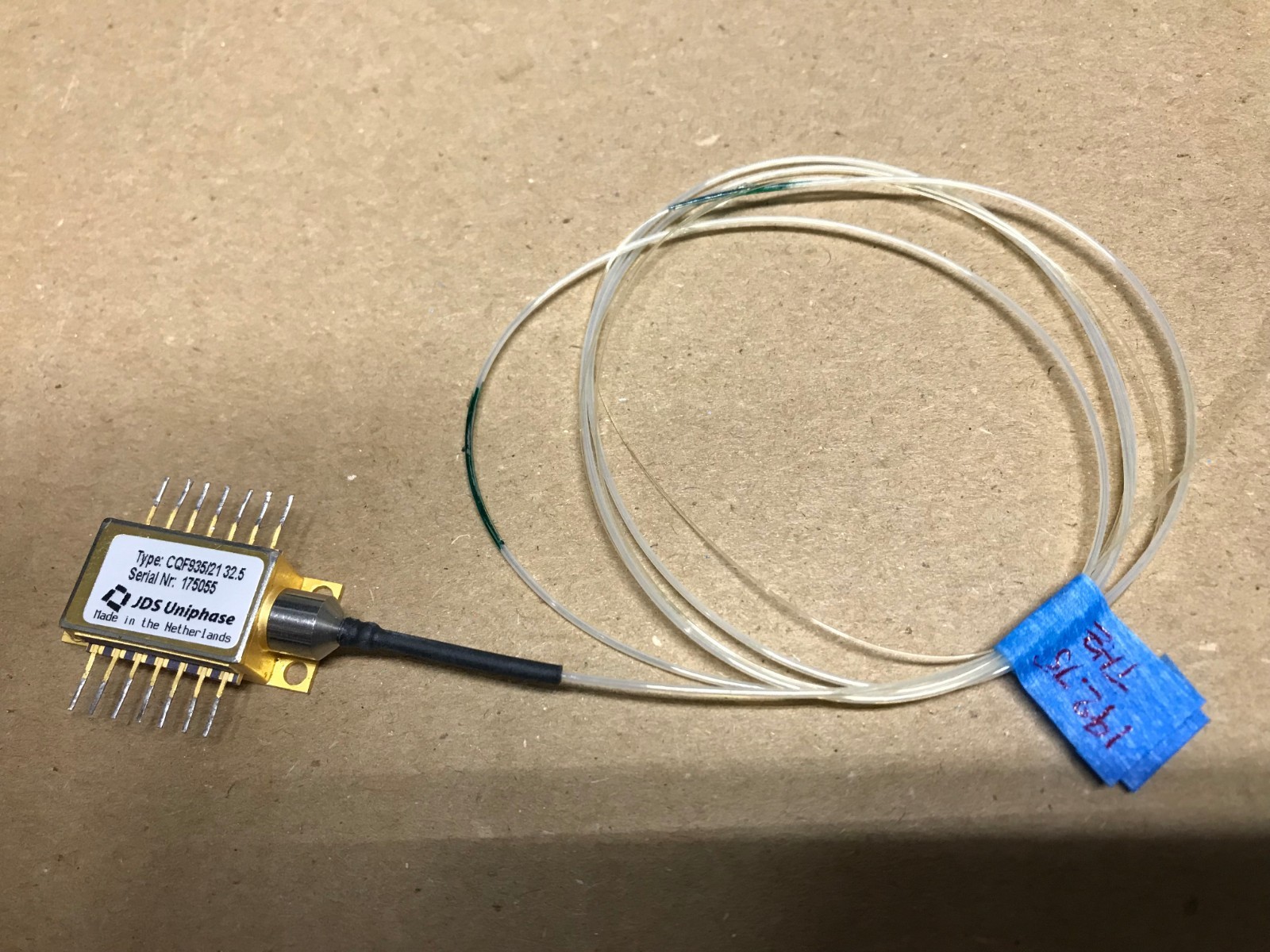 Used JDSU CQF935 DFB CW Laser 10mW Long wavelength with PM Panda Fiber Pigtail