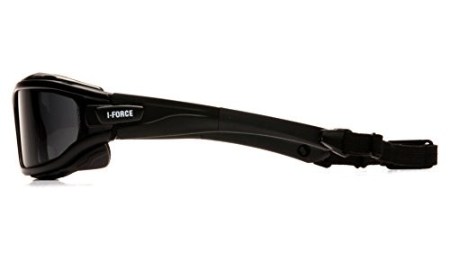Pyramex I-Force Sporty Dual Pane Anti-Fog Goggle, Black Frame/Gray Anti-Fog Lens
