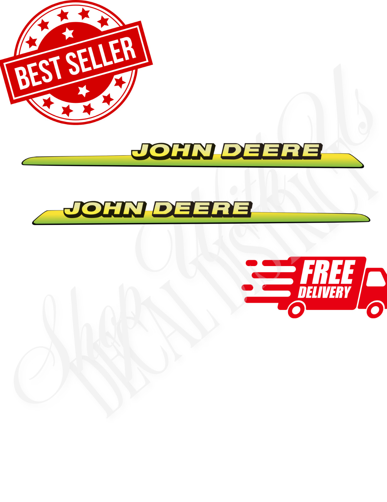 Lawn Tractor Hood John Deere DecalsPremium Vinyl Decals 325,335 or 345 Set OF 2