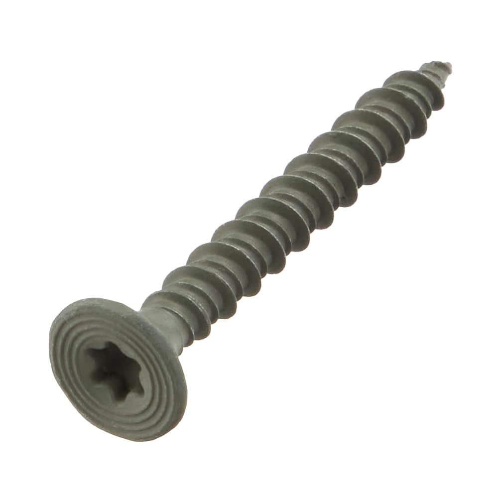 Ribbed Flat Head T25 Star Drive Cement Board Screw #9 x 1-5/8 in. (575-Pack)
