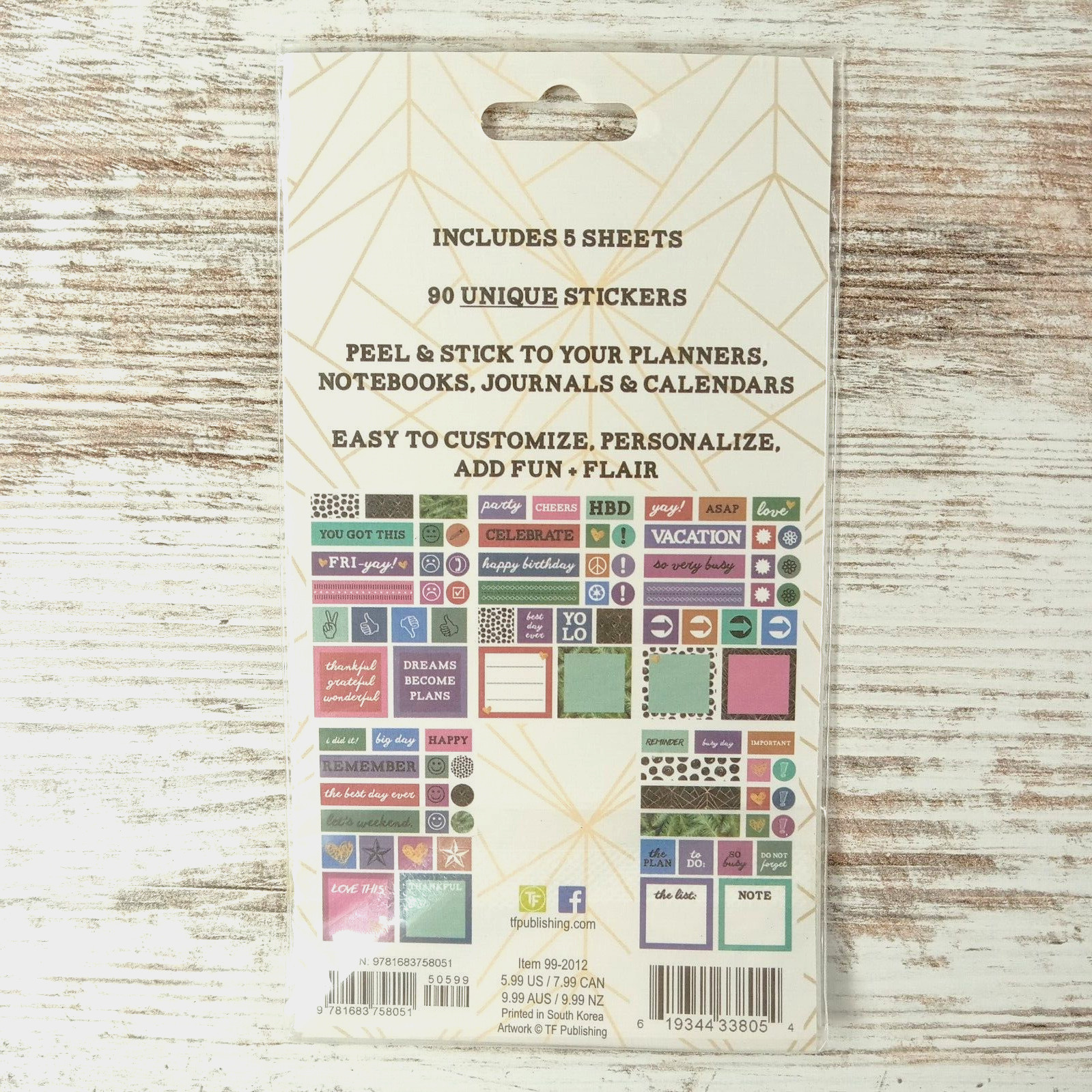 TF Publishing Planner Stickers, 5 Sheets 99-2012