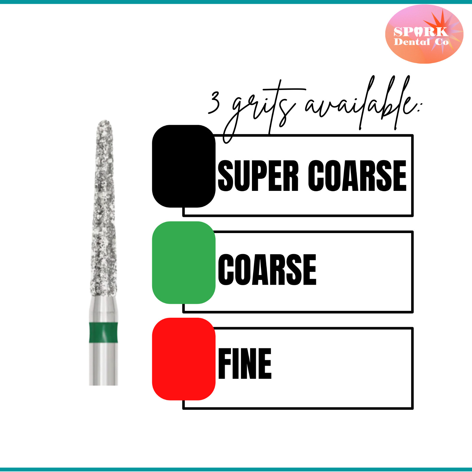 10 PACK: Round-End Taper Dental Diamond Burs, FG (friction grip)