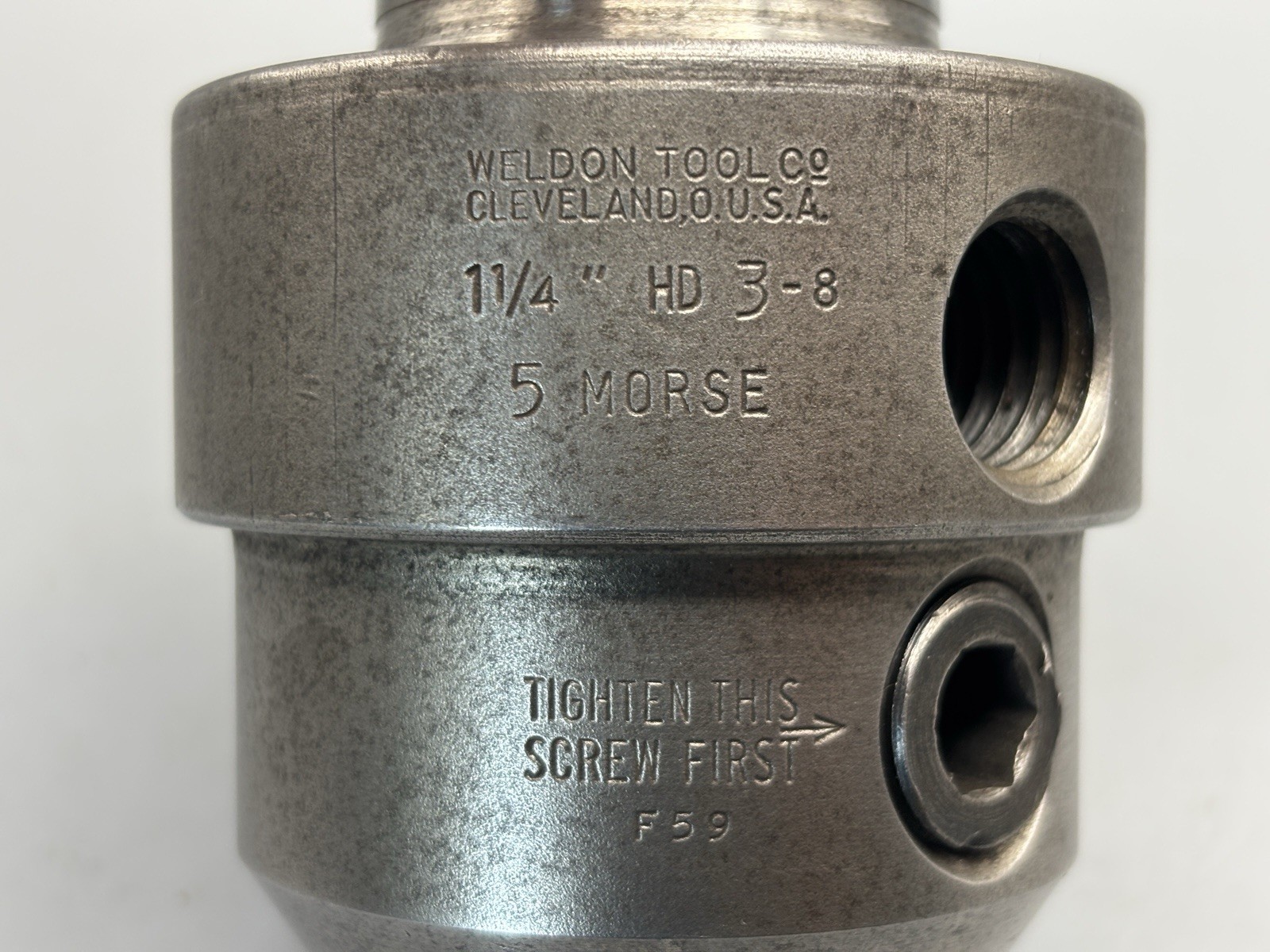 Weldon Tool No.5 Morse Taper 1-1/4″ End Mill Holder Milling Machine Adapter
