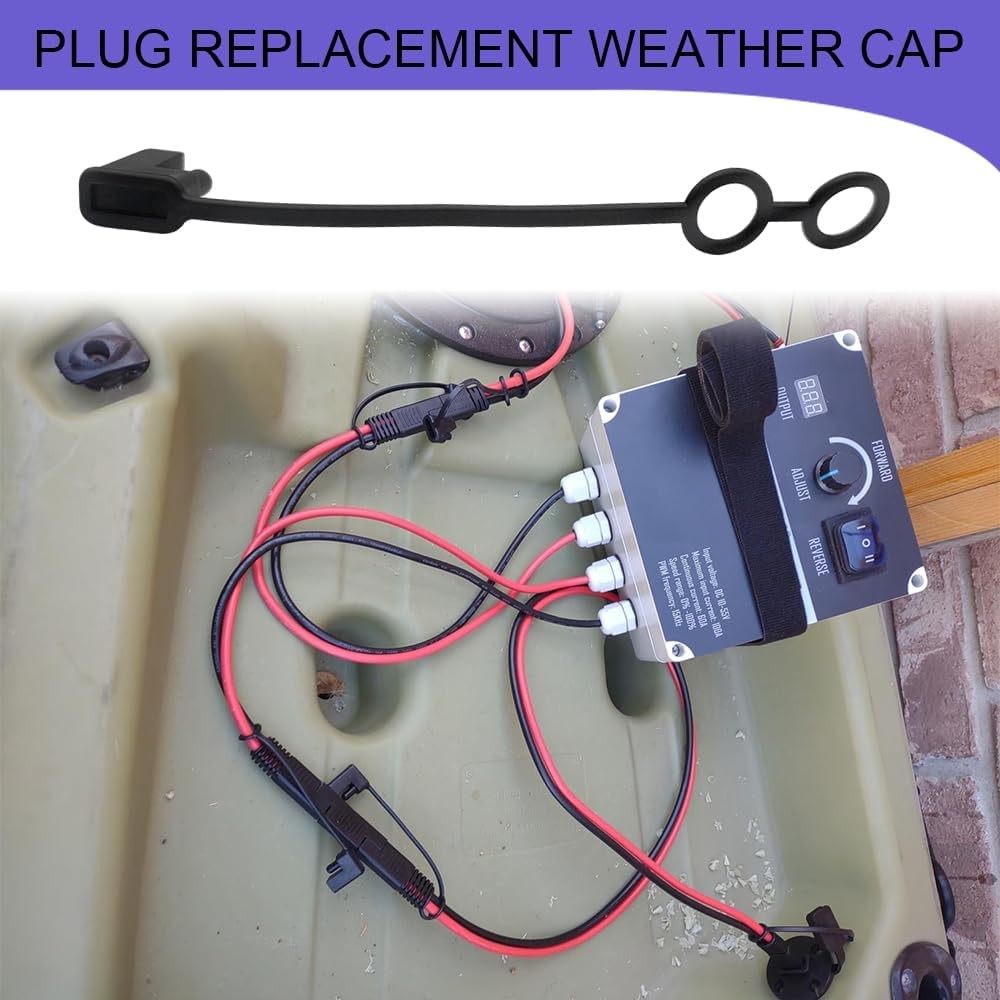 2 Pin Plug Weather Cap Replacement, SAE Waterproof Cover for Auto Color: 15PCS